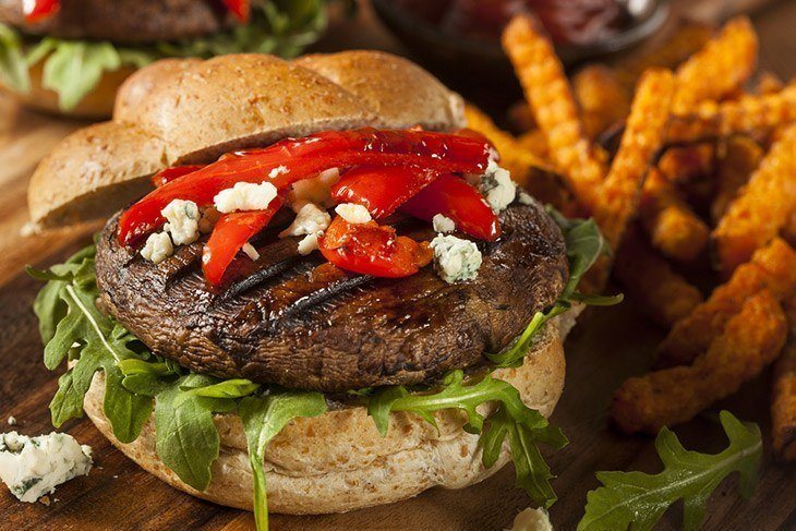 Vegetarian-Portobello-Mushroom-Burger-how-to-grow-portobello-mushrooms