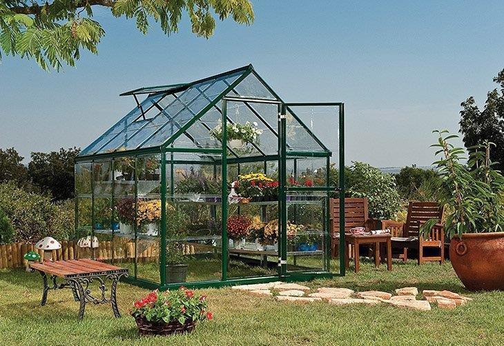 Palram-Nature-Harmony-Greenhouse,-6'-Wide-x-8'-Long-Polycarbonate-Greenhouse-Reviews