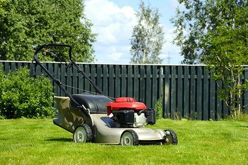 Lawn-mover-on-a-grass