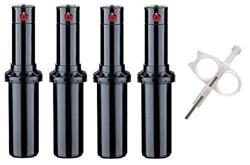 Hunter PGP-adj Rotor Sprinkler Heads - 4 Pack - Includes Adjustment tool