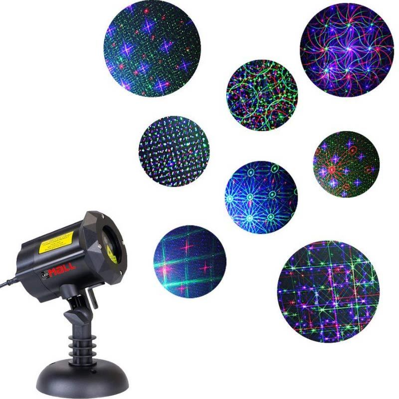 Motion 8 Patterns in 1 LEDMALL RGB Outdoor Laser Christmas Lights