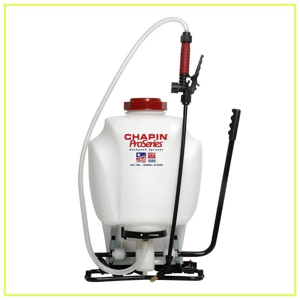 Chapin International 61800 4Gal Backpack Sprayer, 4-Gallon Translucent White
