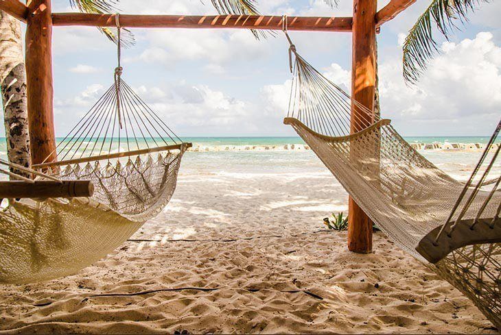 Hammocks at the seashore